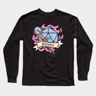 D&D Wizard D20 Long Sleeve T-Shirt